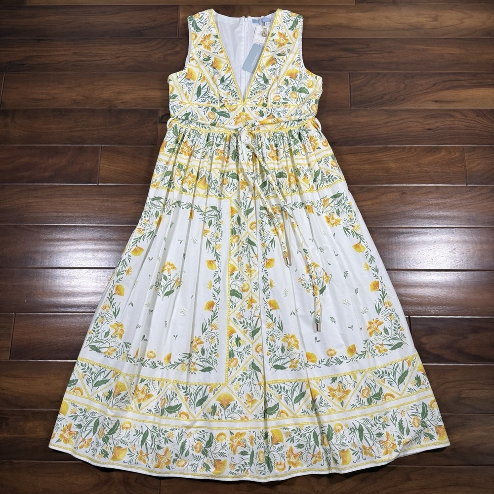 Antonio Melani X Style By Simkins Size 14‎ Yellow Floral Hannah Maxi Dress